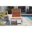 Outdoor Chaise Lounge, Adjustable Backrest Pool Daybed Recliner, for Patio Poolside Beach, White + Brown Finish