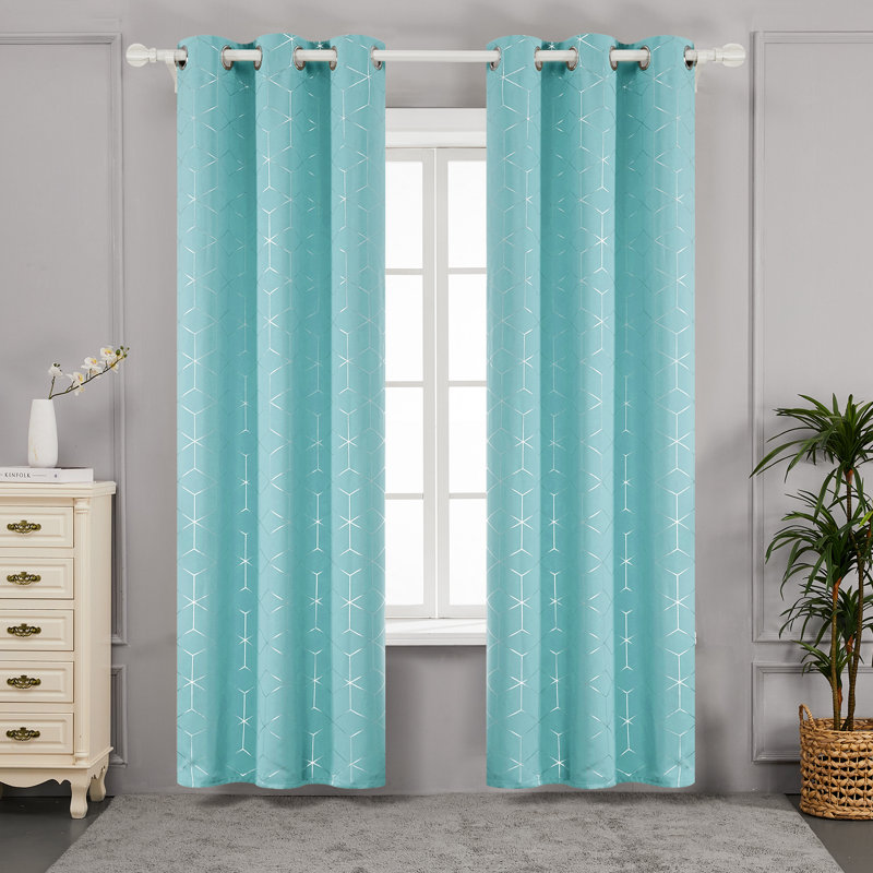 Bost Room Darkening Thermal Curtains, Width 117 x Drop 229 cm, Sky Blue
