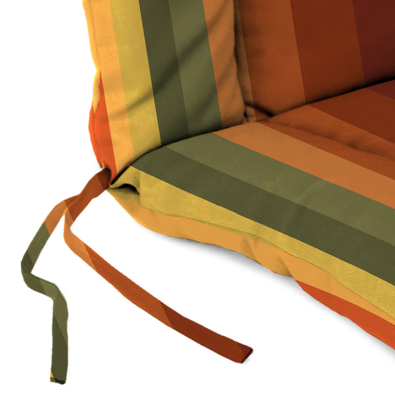 21" x 38" Outdoor Chair Cushion with Ties and Loop, Islip Cayenne