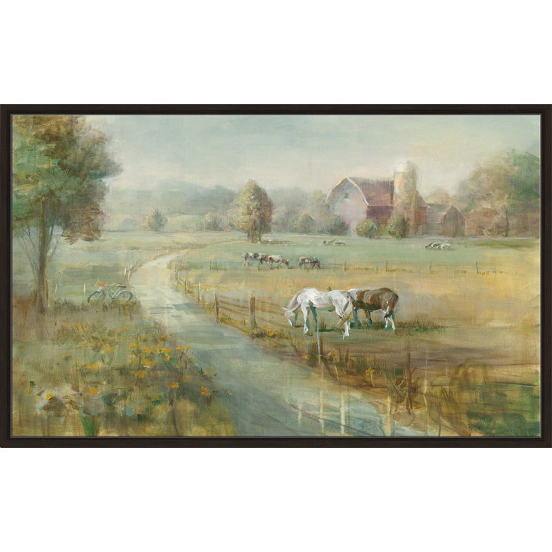 «Tranquil Farm», reproduction de peinture acrylique sur toile, H 36 po x l 60 po x P 1,5 po, Toile tendue
