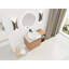 Meuble-lavabo de 91 cm (36 po) avec lavabo en céramique décorative, étagères de rangement et poignées inclinées de 114 cm (45 po) - Base en contreplaqué