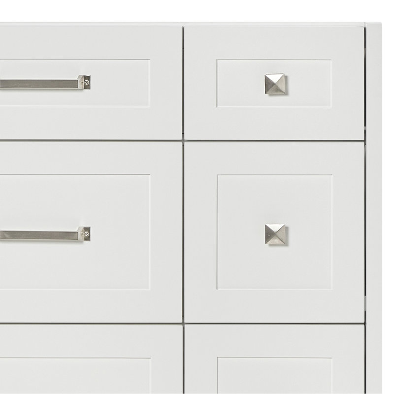ARIEL Monroe 48 Single Sink Bathroom Vanity with Carrara Quartz Top, White, 42" - 43", Carrara White Quartz