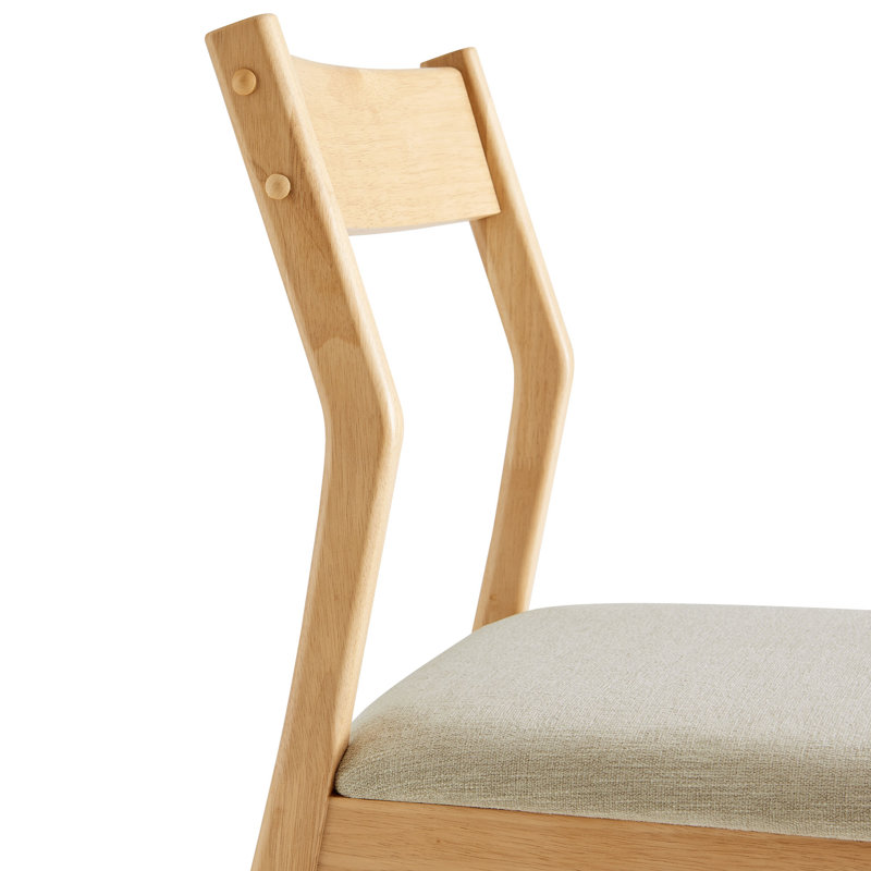 Ensemble de 2 chaises d'appoint Solara, Naturel, Beige