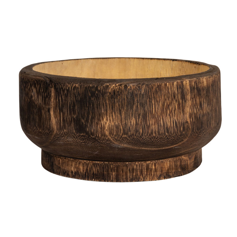 Bol rond rond en bois de paulownia