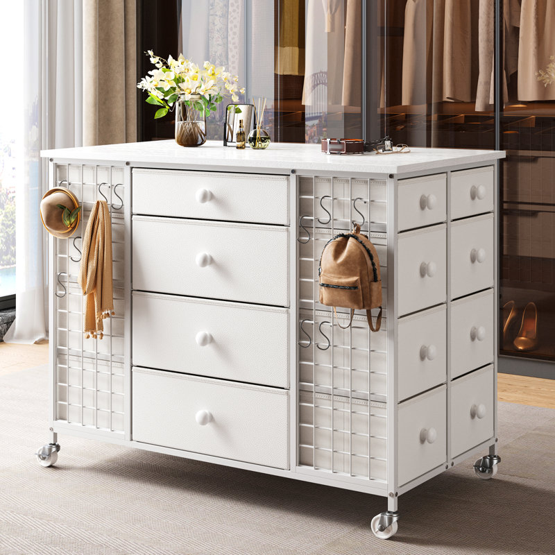 Commode pour îlot de rangement à 24 tiroirs - Organisateur de grande capacité pour chambres à coucher, placards et petits espaces
