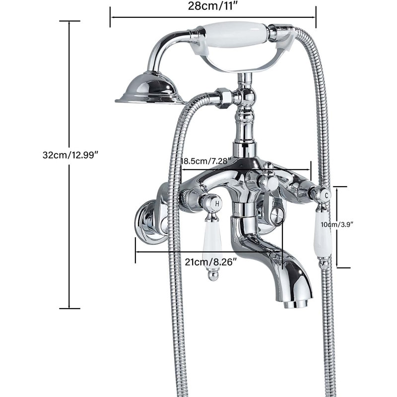 2 Handle Wall Waterfall Faucet