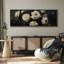 Art de pivoine noire verdâtre, photos murales rustiques modernes, impression numérique sur toile giclée sur toile-111653387-111653385