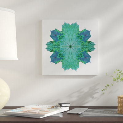 " Teal Maple Leaf Star III " by Alyson Fennell