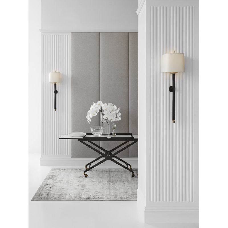 Thomas O'Brien Edie Baluster Sconce, Antique Nickel, White