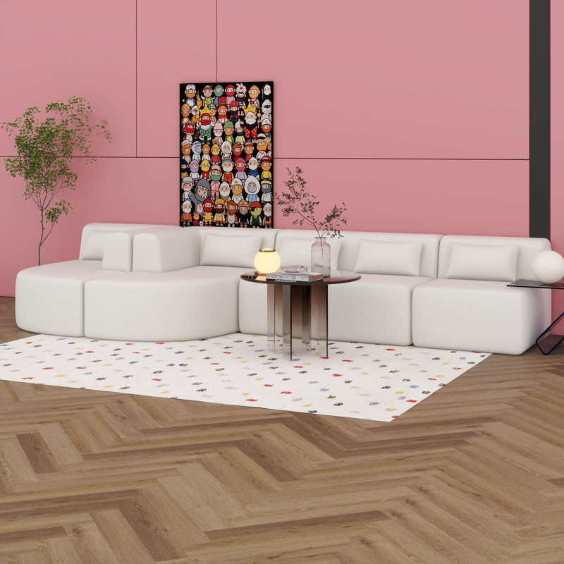 Canapé modulaire de 144 po avec deux chaises longues et cinq coussins de dossier, canapé-lit à combinaison libre pour le salon