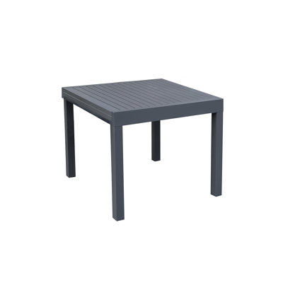 Laklynn Rectangular Metal Extendable Outdoor Dining Table - 180 cm W 90 cm D