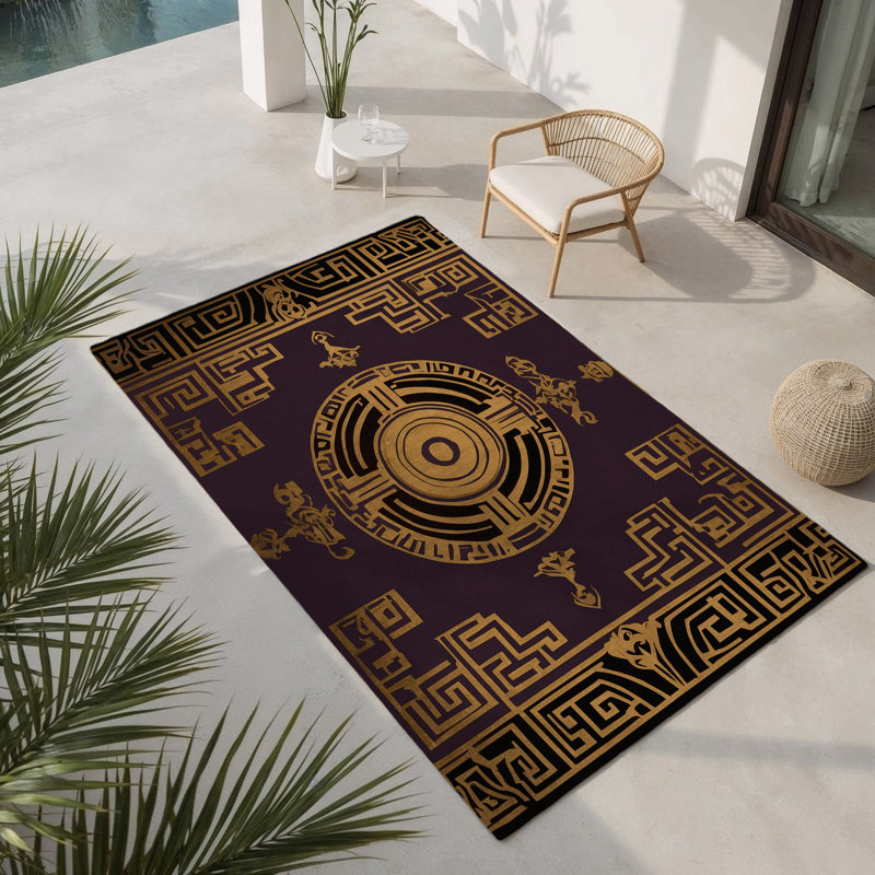 Renaissance Petal Indoor And Outdoor Area Rug, Rectangle 1'6" x 2'6"