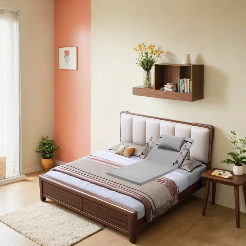 Electric Adjustable Bed Backrest, 4-68° Upgraded Foldable Safety Guardrail