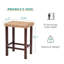 Ensemble de 3 tabourets de bar Seagrass tissés à la main - hauteur réglable de 26,3 po, pieds en bois d'hévéa, capacité de 250 lb, tabourets de comptoir rustiques pour îlot de cuisine