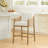 Modern Wood & Rope-Woven Counter Stool-1315375269