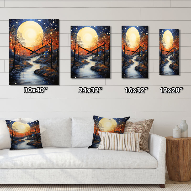 Irandy - Horloge murale paysage et nature surdimensionnée, H 40 po x l 30 po x P 1 po