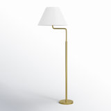 61'' Brass Swing Arm Floor Lamp