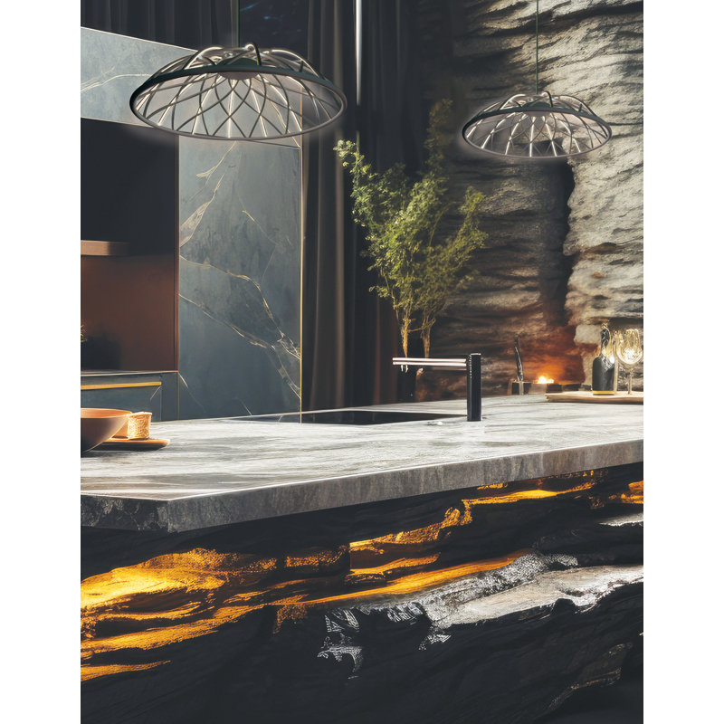 Luminaire suspendu à DEL Danyelle, Noir mat