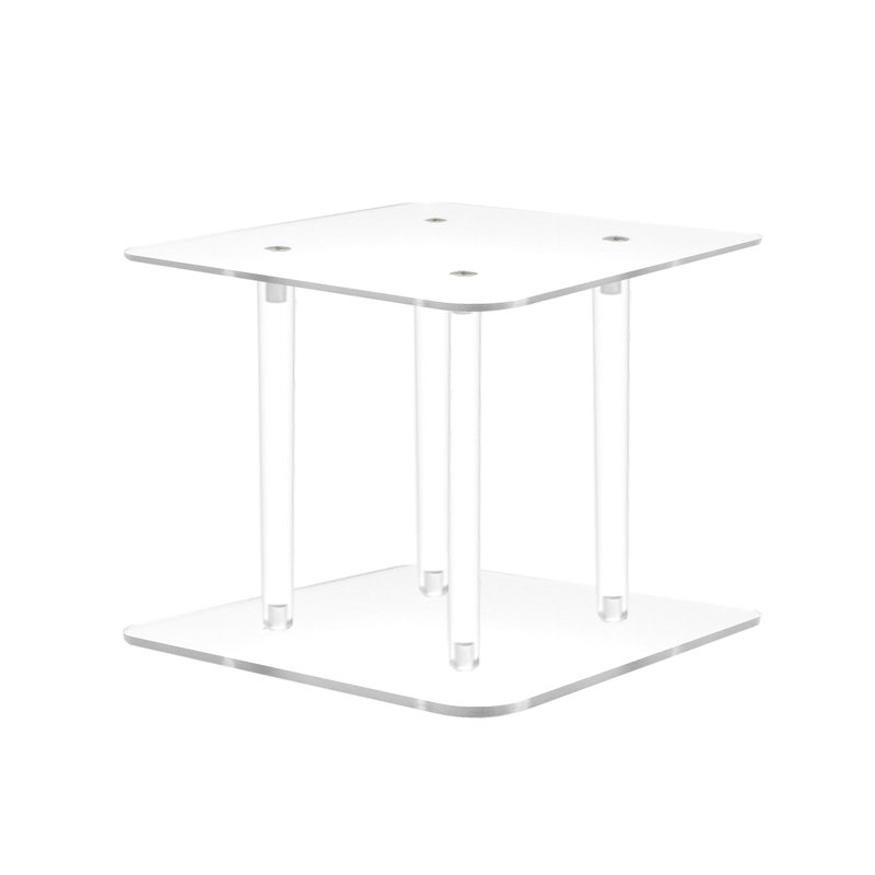 Présentoir de table en piédestal en acrylique transparent, H 6 po x l 9 po x P 9 po