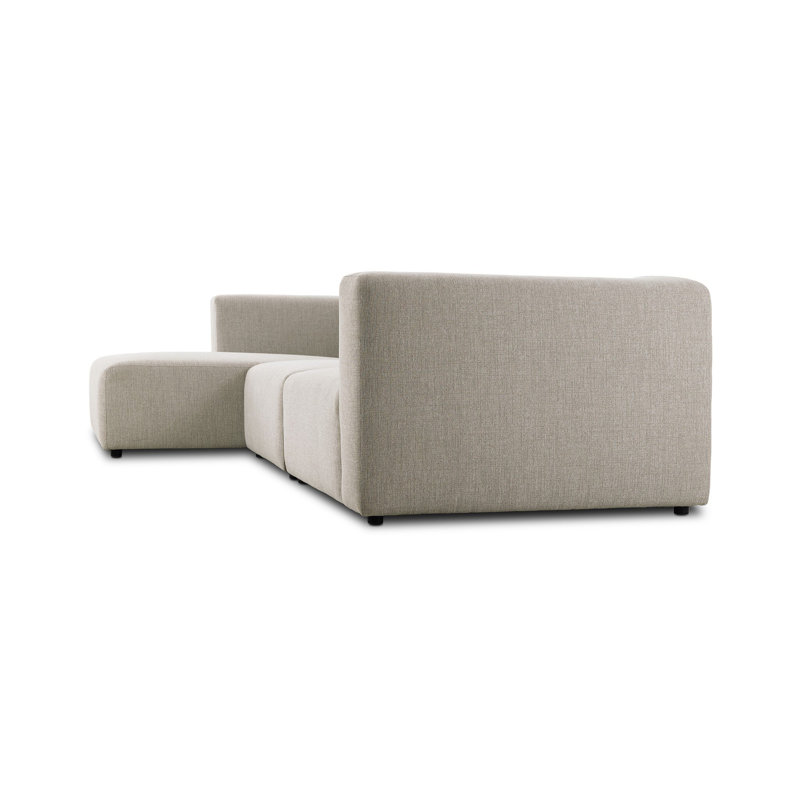 Lawndale Sectional, Napa Sandstone Polyester Blend, Left Hand Facing
