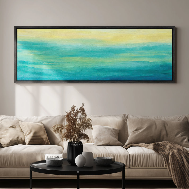Très grand art mural rétro encadré pour art classique, H 20 po x l 60 po, Noir