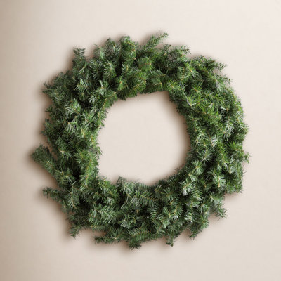 Artificial Canadian Pine Wreath Unlit
