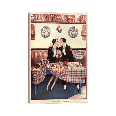 1926 La Vie Parisienne Magazine Plate 1 Piece Painting on Canvas