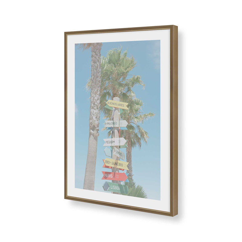 Direction to Daydreams, reproduction d'art, Cadre de coin ouvert en or brossé, H 19,25 po x l 25,25 po
