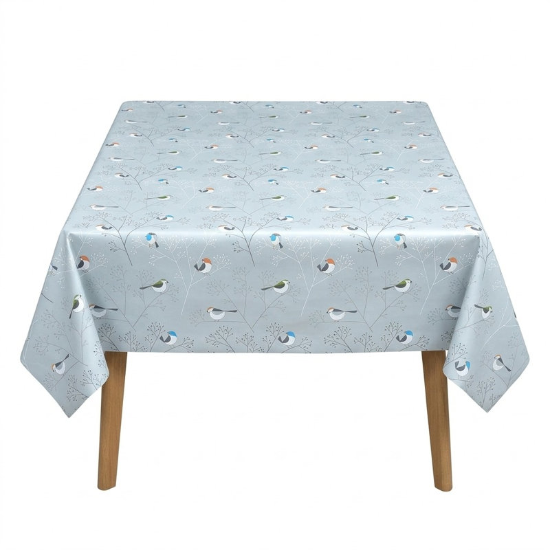 Wipe Clean Birds Design Square Tablecloth - Waterproof PVC Table Cover