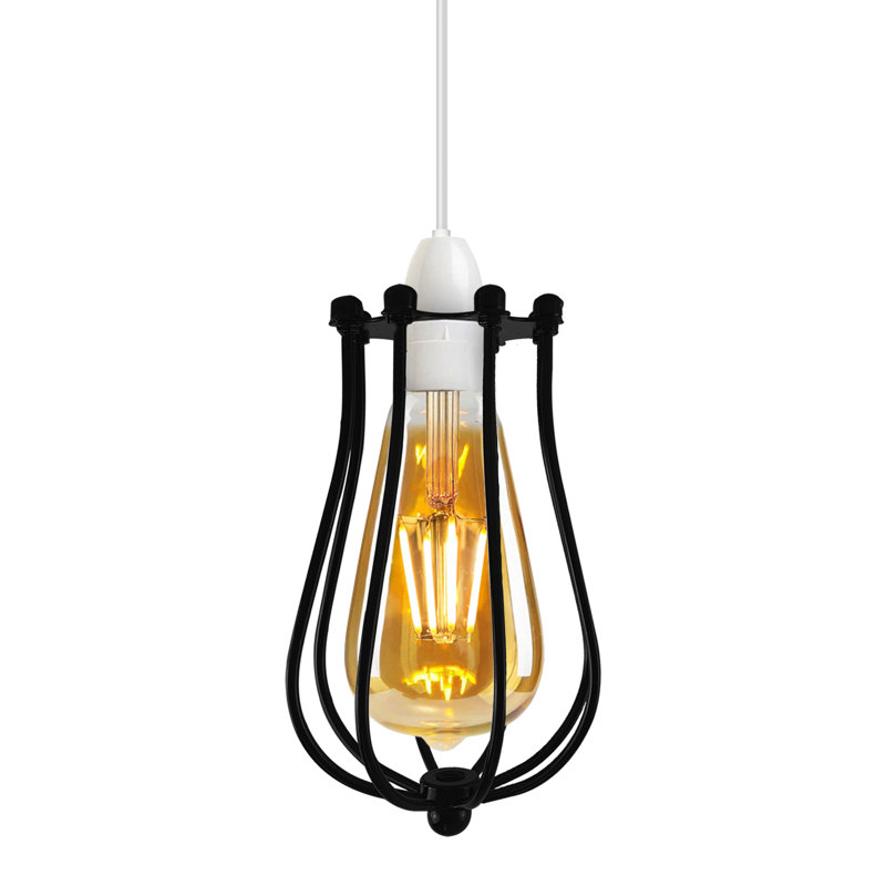 17cm H Metal Lamp Shade, Black