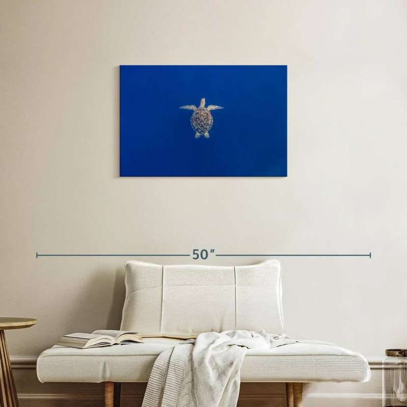 Brampt Blue Sea Turtle, 20" H x 30" W