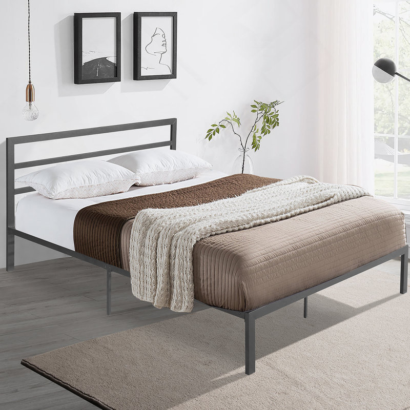 Metal Bed Frame With Headboard