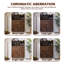 Armoire à vin 40 po sculptée avec support amovible, porte-verres, tiroir et tablette réglable, noyer, portes à feuilles sculptées