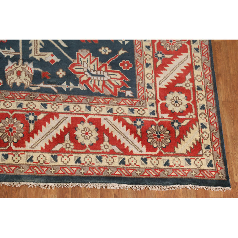 Tapis traditionnel indien en laine fait à la main 12 x 15