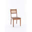 Chaise de salle à manger en simili cuir tissé Lumenia