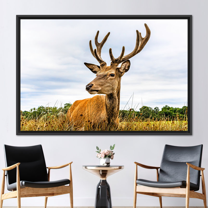 1 Piece Wall Art on Canvas, 50 cm H x 70 cm W, Black Floater Framed