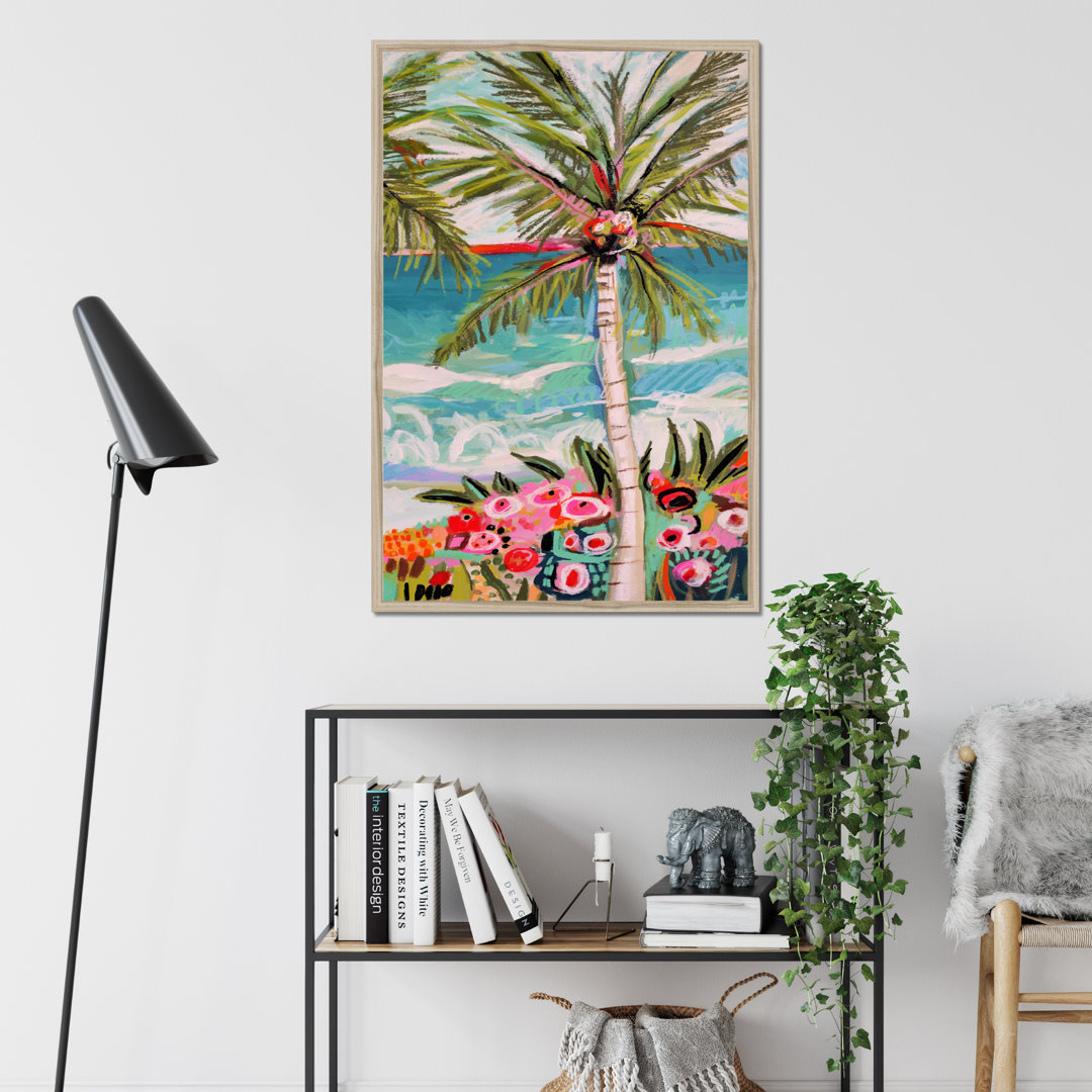 Palm Tree Wimsy II by Karen Fields - Wrapped Canvas Painting