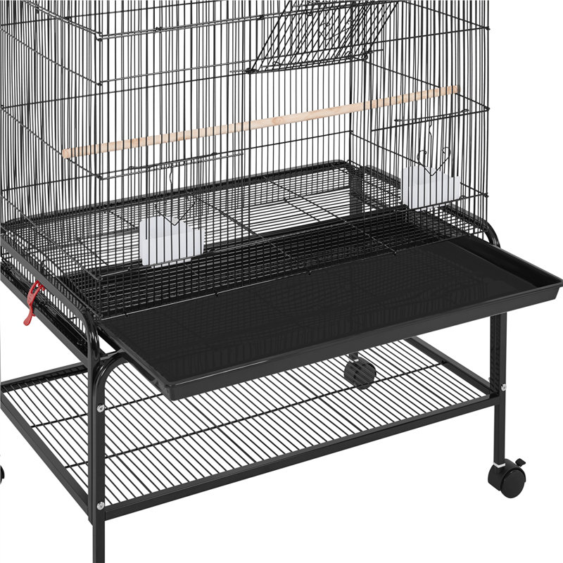 134.5cm Steel Flat Top Floor Bird Cage with Wheels