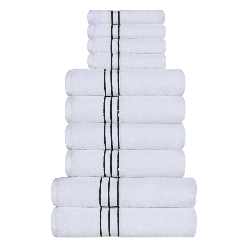Hotel Turkish Cotton 10-Piece Towel Set, Ultra-Plush & Luxury Weight, Teal