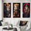 «Cute Little Royal Lion Kitten II», 3 pièces sur toile-522280528-522280559