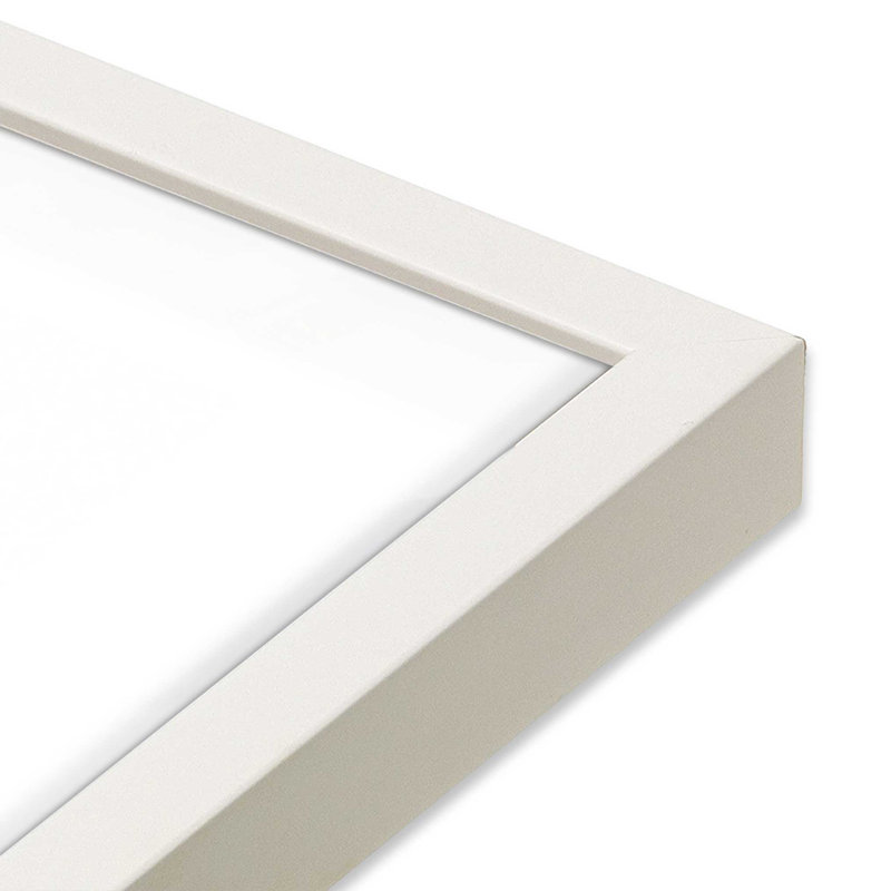 Imprimé de vache Highland ludique, H 9 po x l 11 po x P 1,25 po, Cadre opaque blanc