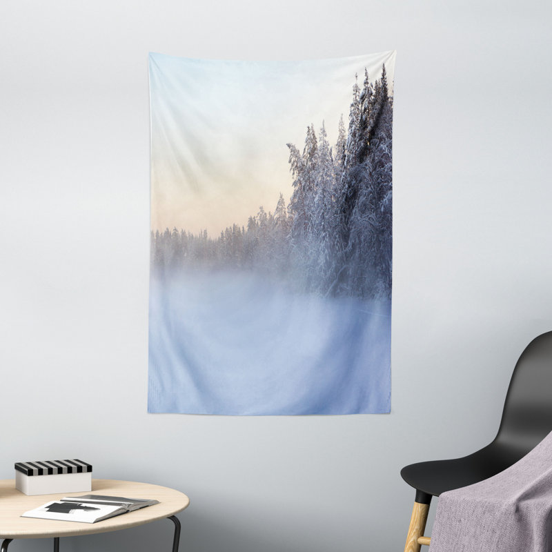 Tapisserie en polyester gelée d'hiver en polyester, H 60 po x l 40 po