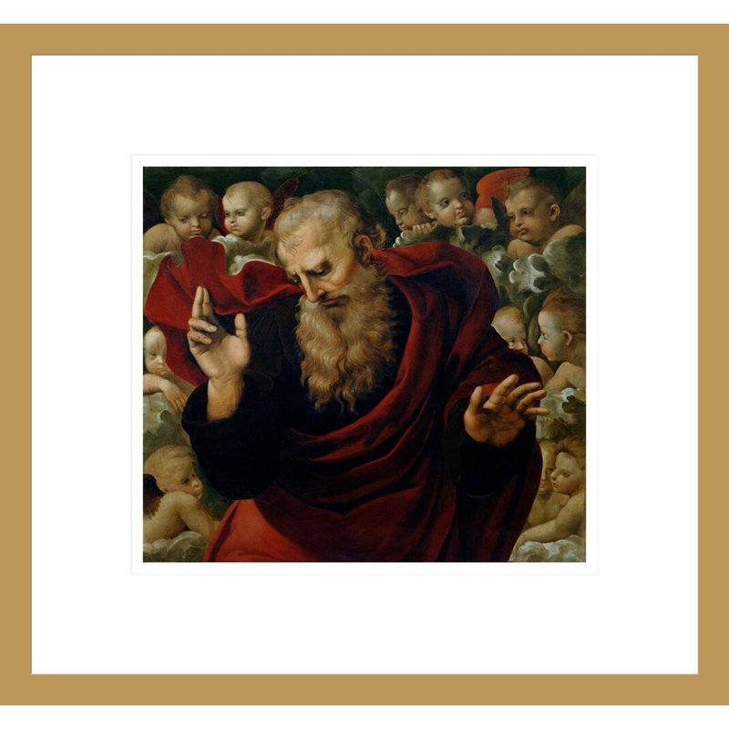 «God the Father Blessing» par Raphael, impression giclée sur cadre, H 13,75 po x l 14,7 po