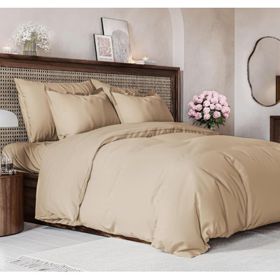 Premium 3-Piece Duvet Cover Set - Hotel Quality Soft & Cooling Comforter Cover With Zipper & Matching Pillowcases