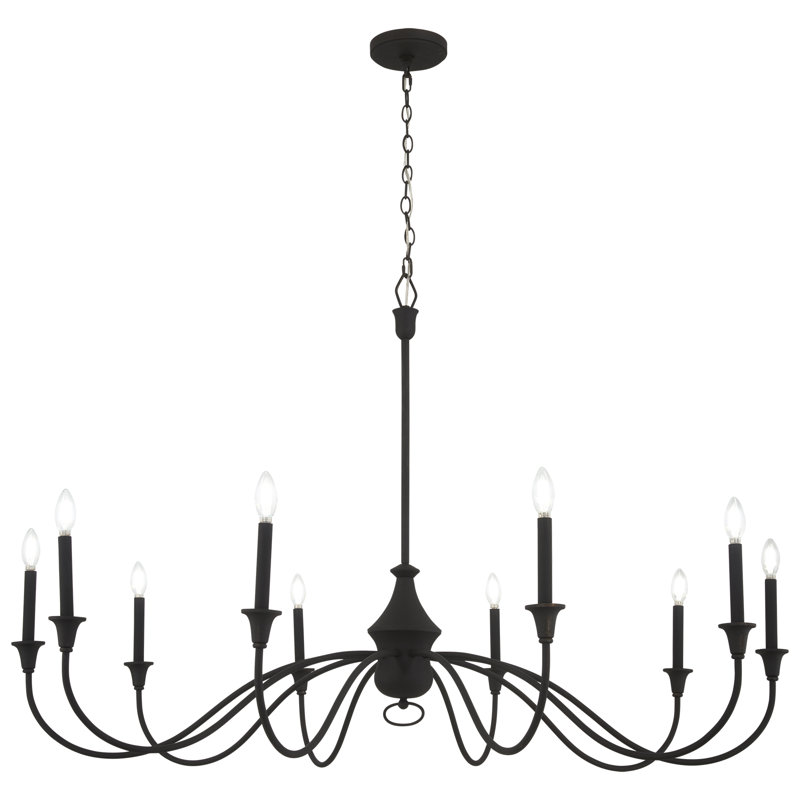 10 - Light Steel Dimmable Chandelier