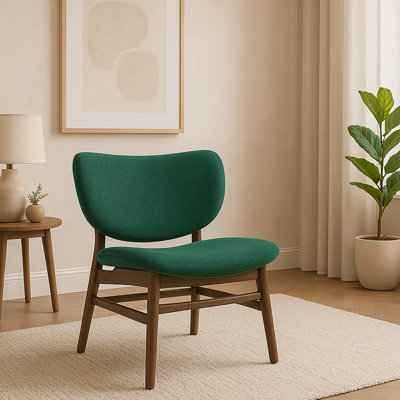 Chaise d'appoint rembourrée en bois Lorrisa