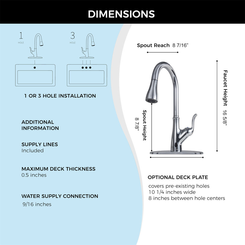 Pull Down Touchless Single Handle Kitchen Faucet