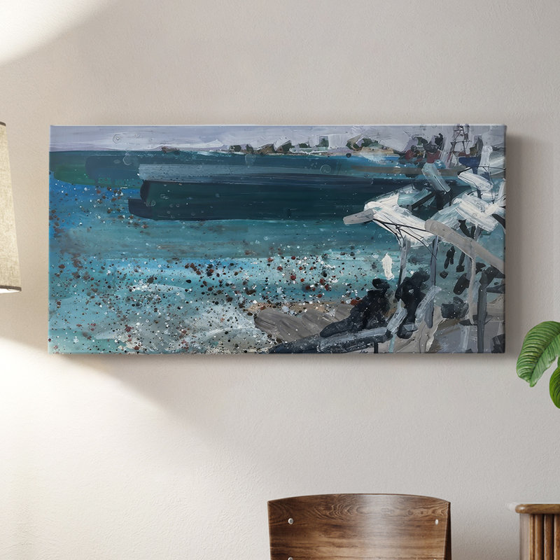 Beach Well - Toile tendue avec châssis - Prêt à accrocher, H 20 po x l 40 po