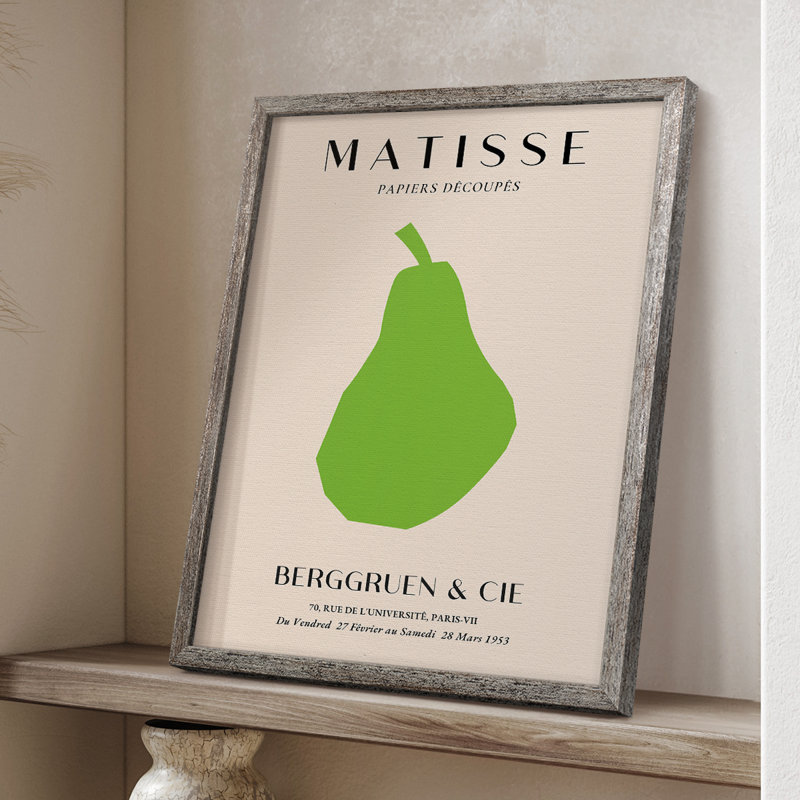 Matisse CL XXII, reproduction d'art encadrée - bois massif, H 30 po x l 24 po