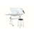 Kynnlie Adjustable Glass Top Metal Base Drafting Table-963584234